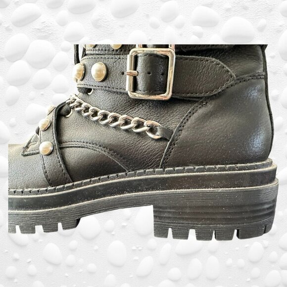 Design Lab Pearl/Chain Boots Size 8 NWT original box - Picture 8 of 13